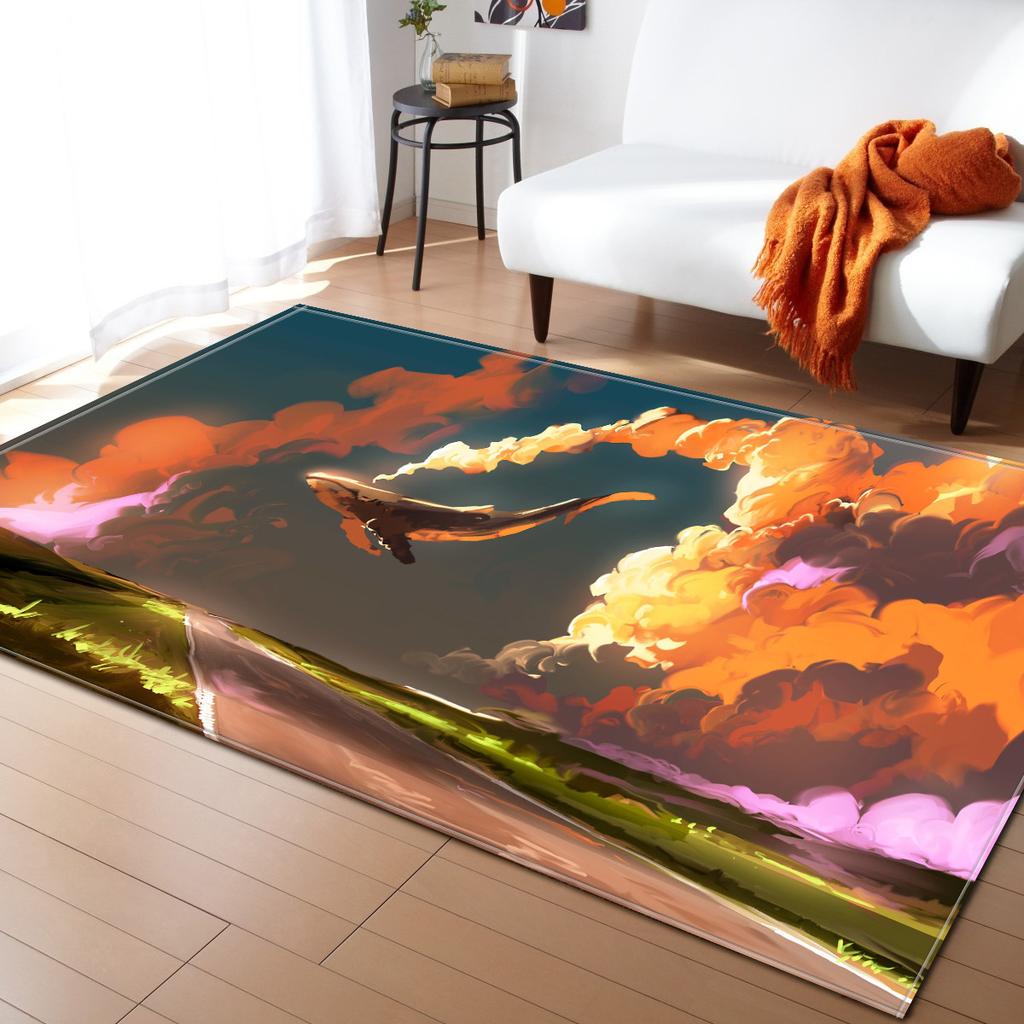 Creative Living Room Carpet Bedroom Dining Room Floor Mat Pattern Size
