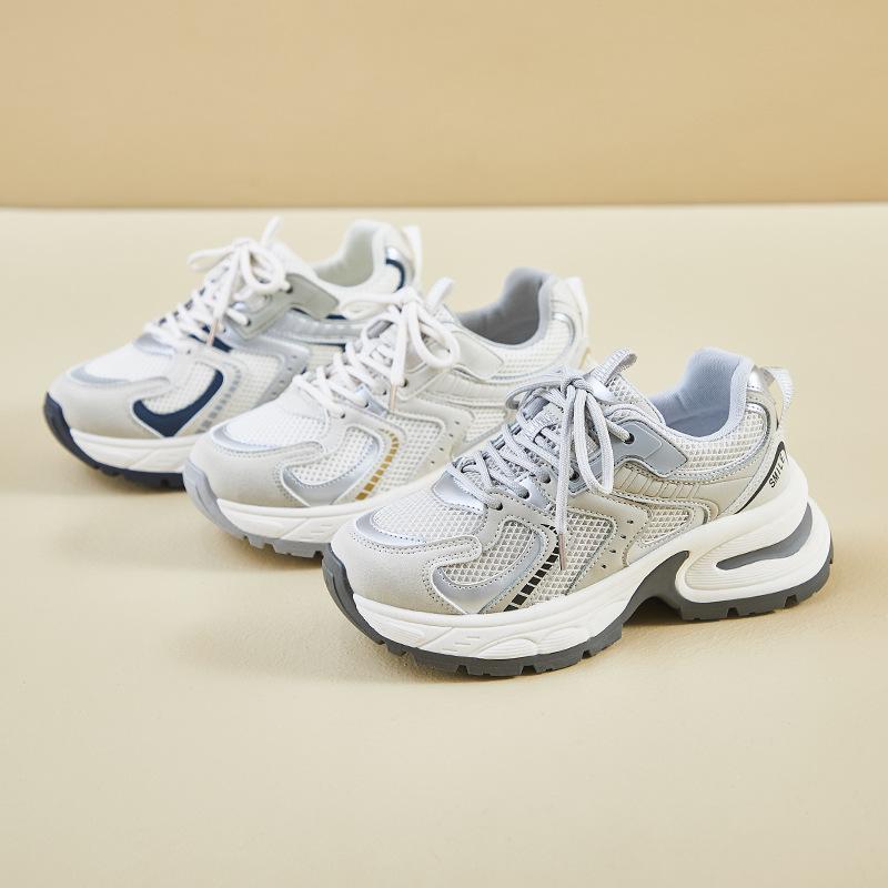 Ins Korean Version of the New Dad Shoes for Women's Spring Students Sports Running Casual Thick Soles To Increase Height Street Shot F2419
