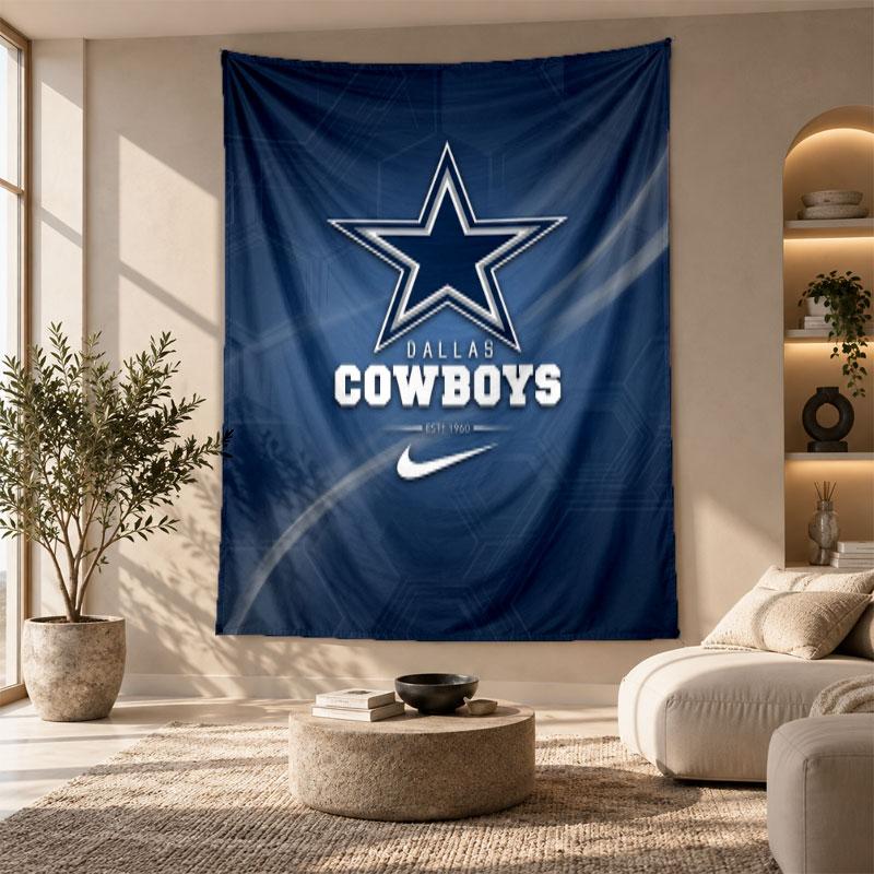 Decorative Tapestry,Dallas Cowboys Printed Wall Art, Lightweight Wall Hanging For Bedroom Background