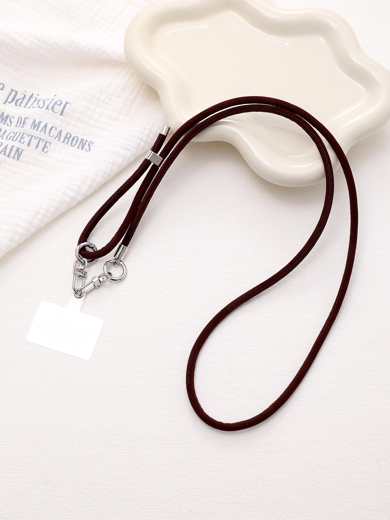 

High End Adjustable Plush PU Leather Rope Crossbody Chain Anti Fall Phone Pendant Versatile With Card Faux Leather