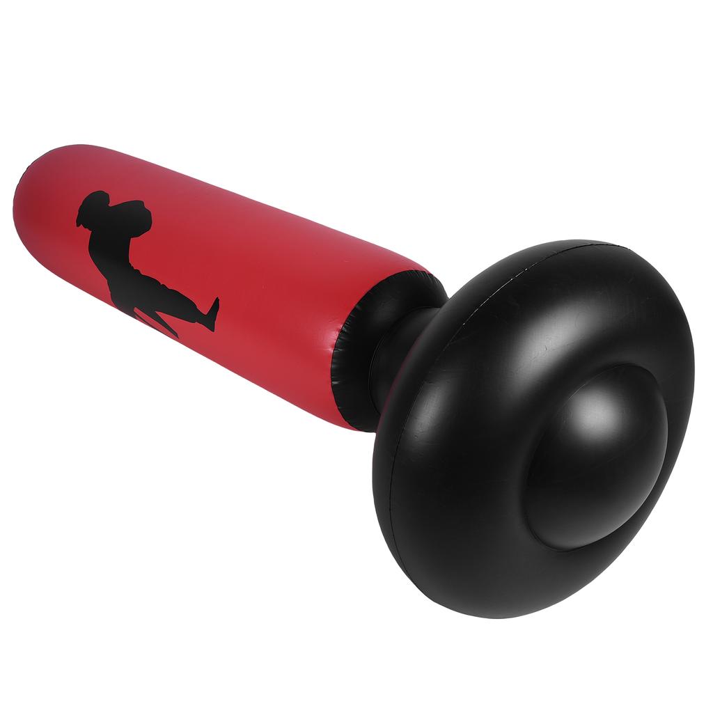 Inflatable Kids Punching Bag with Foot Pump and Gloves for Family Fun Indoor Outdoor Punch Bag for Kids Red and Black 1
