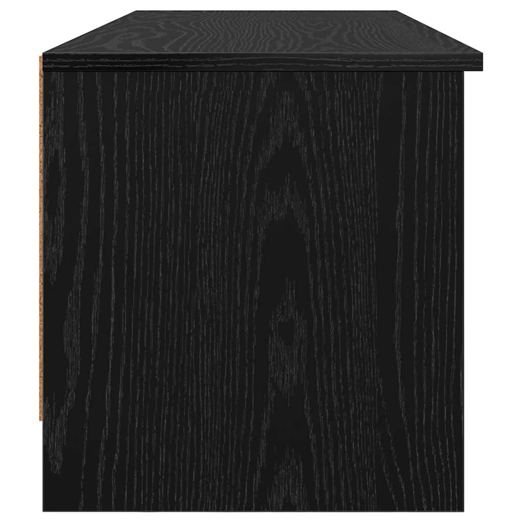 TV Cabinet 102 X 35 X 36.5 Cm Black Oak Effect