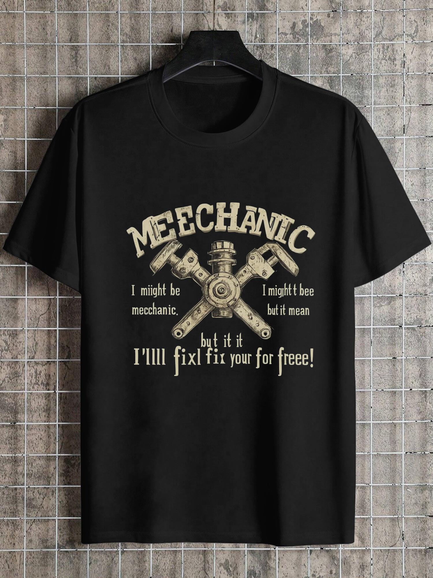 1pc mechanic bold distressed graphic T-shirt XL