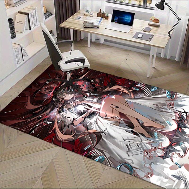 1pc Anime, Arknights Office Carpet Soft Polyester Entrance Carpet Washable Non slip Machine Washable