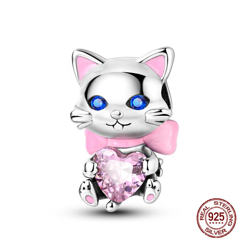 

Оригинальные Шармы Медный Розовый Девичий Шарм в Форме Сердца Бусина Подходит для Оригинального Браслета 3 мм Женский DIY Изысканные Ювелирные Изделия Подарки