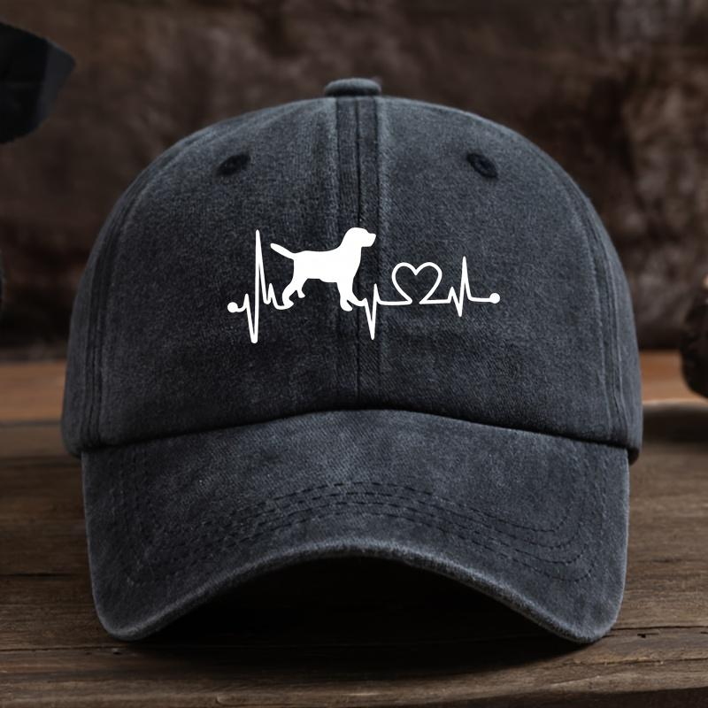 Dog Love Printed Baseball Hat for Men and Women Outdoor Daily Leisure Sunscreen and Sunshade Duck Tongue Hat