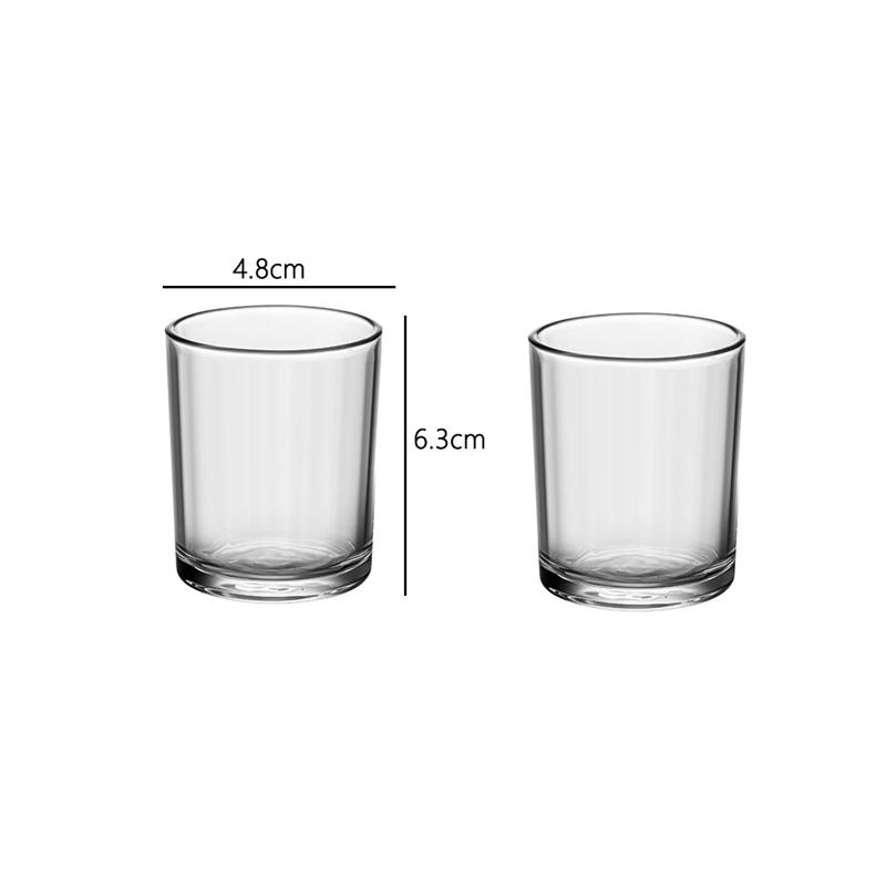 

71мл/80мл/90мл Роскошные бокалы для вина с толстым дном Маленькой вместимости Бокалы для виски и бренди Бокал для коктейлей для вечеринки Элегантная стеклянная посуда 2pcs