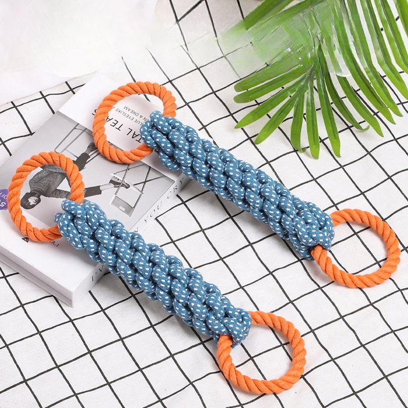 Cotton Rope Corn Chewing Toy, Strong and Durable, Dog Stress Relief and Boredom Training Interactive Dog Tug-of-war Toy