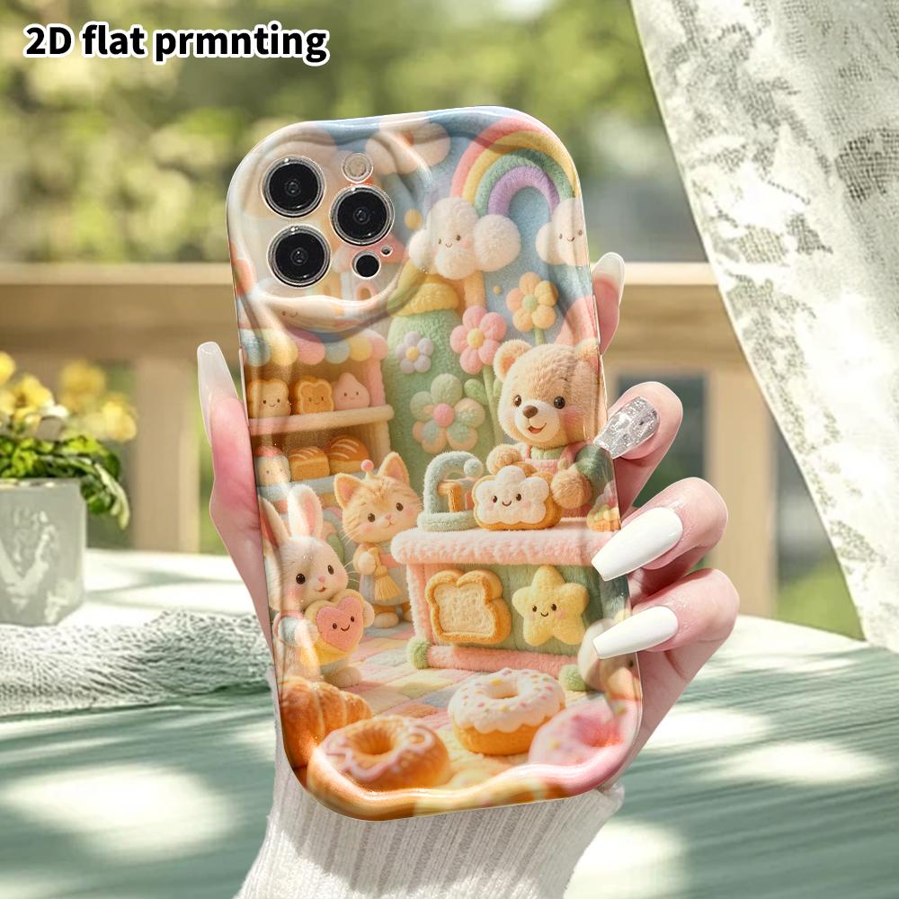 Phone Case: 2D flat, fits iPhone 18, 17, 16, 15, 14, 13, 12Pro protective case, Animal Bakery, perfect Christmas and Halloween holiday gift
