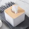 ABWR-3X Square Tissue Box Tissue Box With Wooden Lid Household Removable Mini Wooden Tissue Box