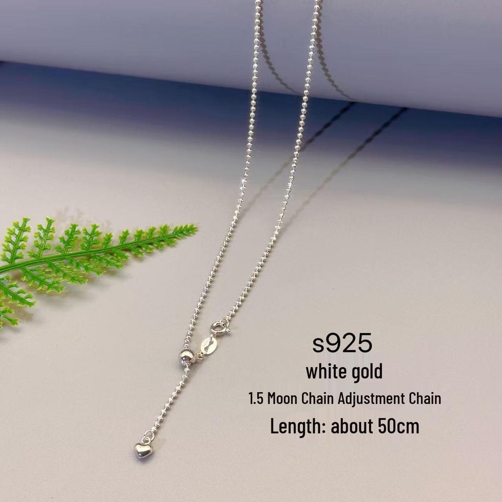 Adjustable DIY S925 Sterling Silver Chain Necklace