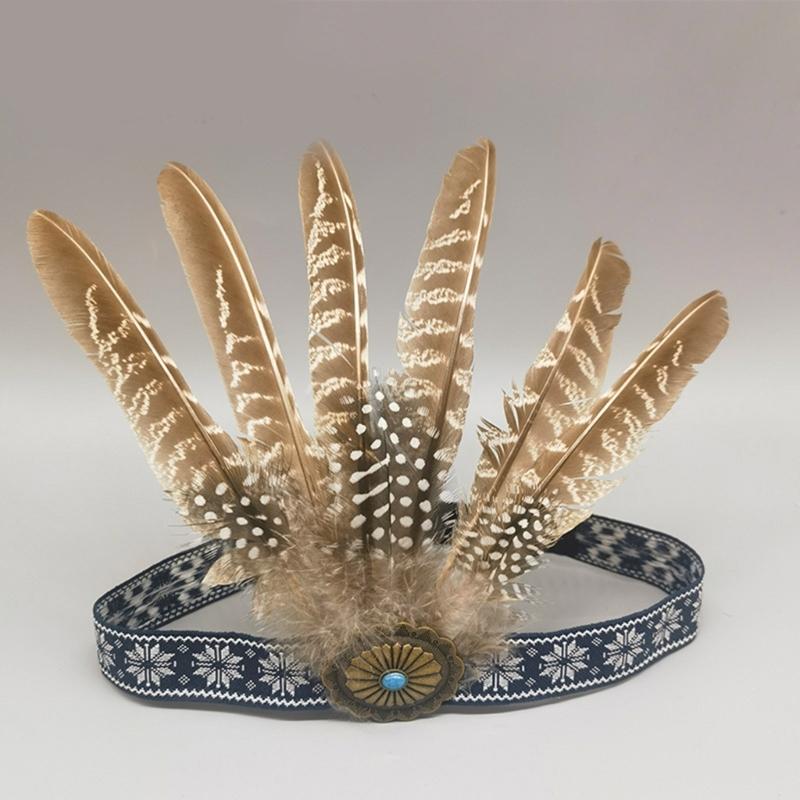 Ethnic Feather Headpiece Handmade Props For Women Men Dancers And Party Enthusiasts Lightweight And Comfortable Headwear