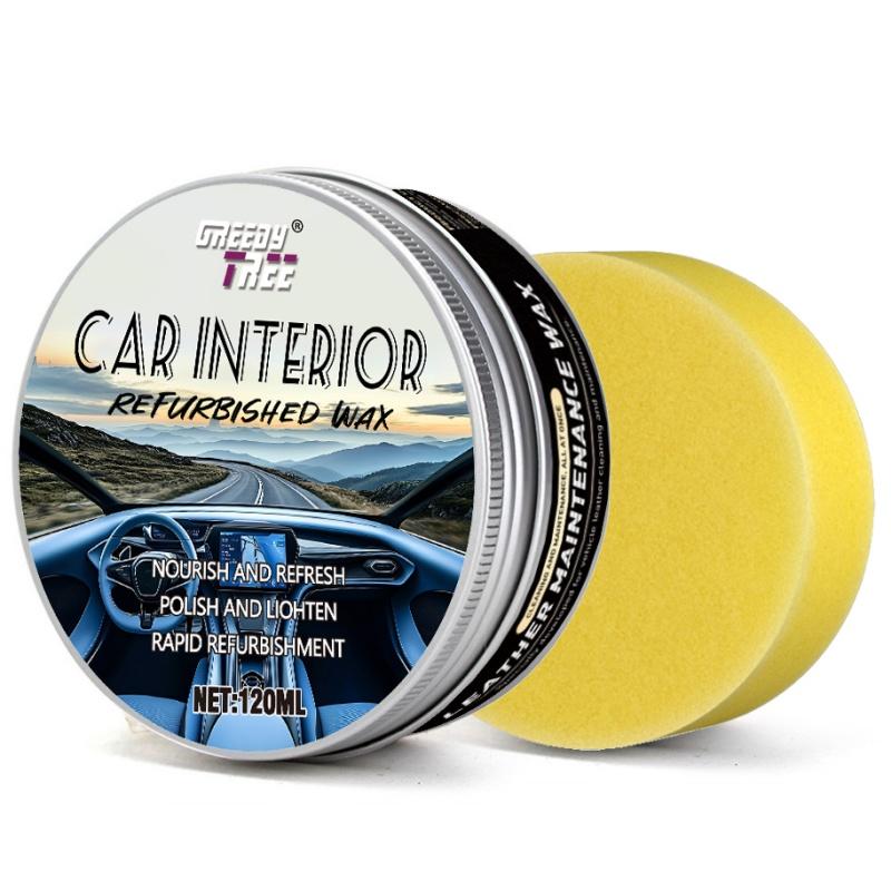 

Premium Interior Restore Wax – Revives Faded Dashboards & Seats, UV Protection & Anti-Crack Formula, Safe for Leather/Plastic