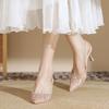 Pierced Heels, High Heels, Pointed Toe, Covered-toe Sandals, Women's Shoes