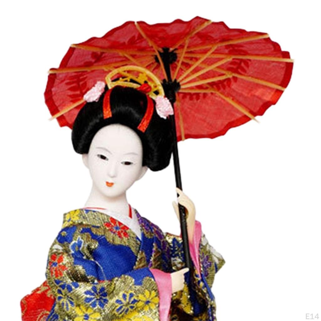 Japanese Kimono Doll Figurine for Home Decor