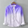 Fashion Shirts Fabric Gradient Pink Blue Gray New Series of Men and Women Matching Colors Casual and Comfortable