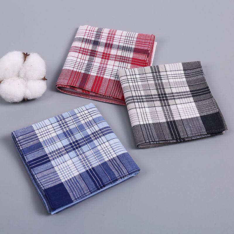 Retro Cotton Handkerchief for Men - Soft, Old-Fashioned, Sweat-Absorbent, Ideal for Middle-aged and Elderly