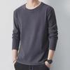 Men's Slim-Fit German Velvet Long-Sleeve Round Neck Warm T-Shirt for Autumn/Winter