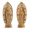 Miniature Kannon Buddhist wood ornament Gasshokannon Buddha, Bodhisattva, 12.5cm (wood boxwood, gold-dust finish) - Seikannon, statue, figure,