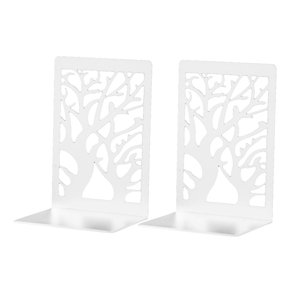 Set of 2 Tree Shaped Decorative Book Holders for Office and Study Book Organizer