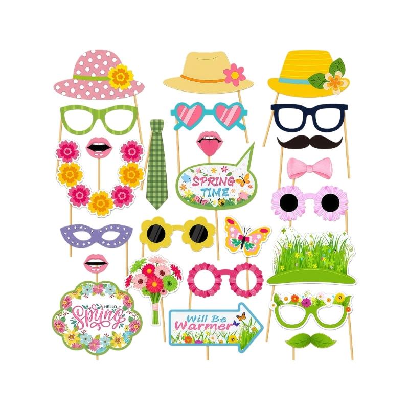 

Quick Setups Recyclable Cardstock Funny Decorations Handheld Party Props for Safe Fun Event Easy to Use