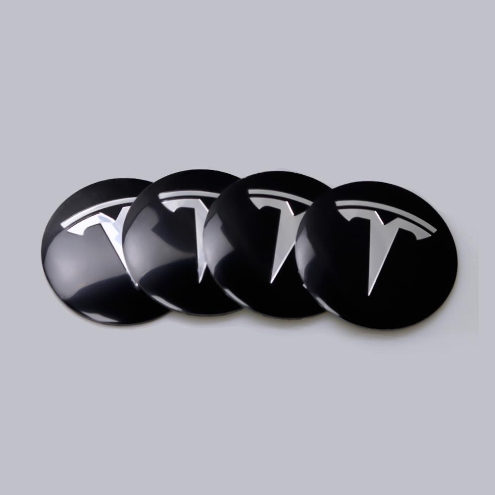 CJOZW1 4pcs 56mm Tesla Hub Cap Center Cap Logo High Quality Sticker For Tesla Model 3 Y S X Personalized Car Stickers Accessories