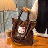 2025 Autumn/Winter Leopard Print Cute Single Shoulder Tote Bag - Large Capacity Shopping Handbag