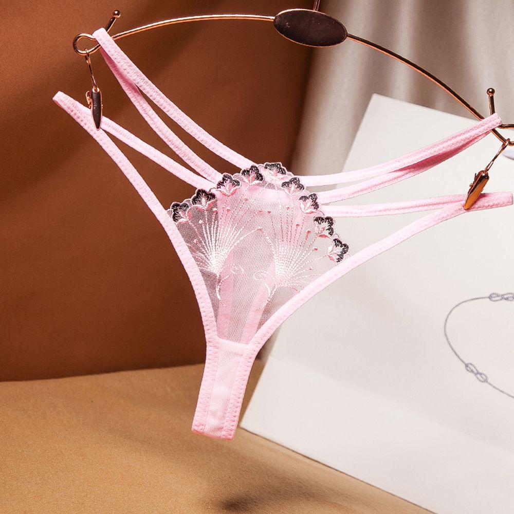 

Lingerie Sexy Flower Lace Low Waist Embroidery Panties Underwear Thongs Briefs