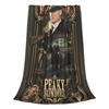 P-Coperta Peaky Blinders Tommy Shelby Flanella Invernale Serie TV Portatile Leggera Sottile Coperta da Lancio per Divano Letto Trapunta Peluche