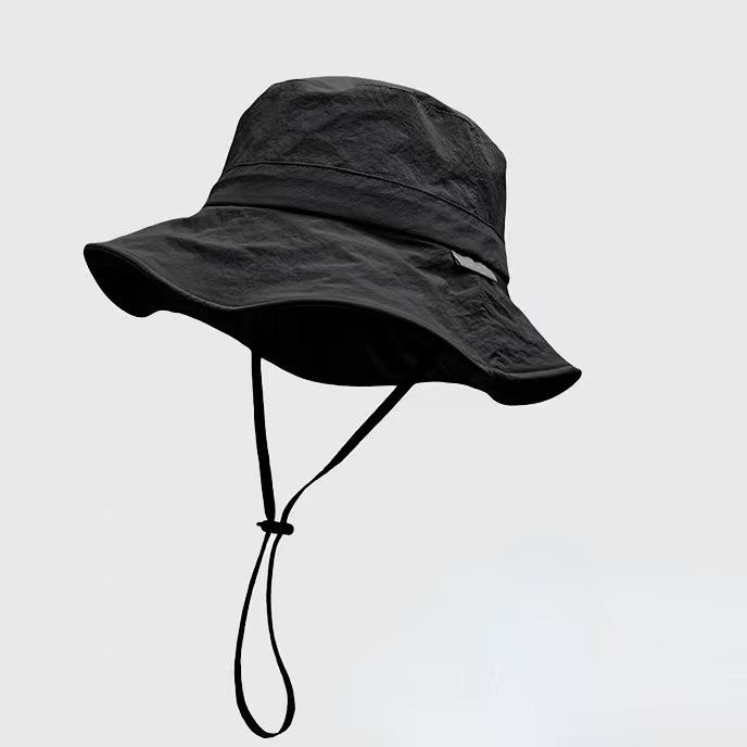 

Женская летняя быстросохнущая шляпа рыбака, повседневная уличная шляпа-ведро с широкими полями, водонепроницаемая, защита от солнца, однотонная, для походов, рыбалки, солнцезащитная шляпа чёрный