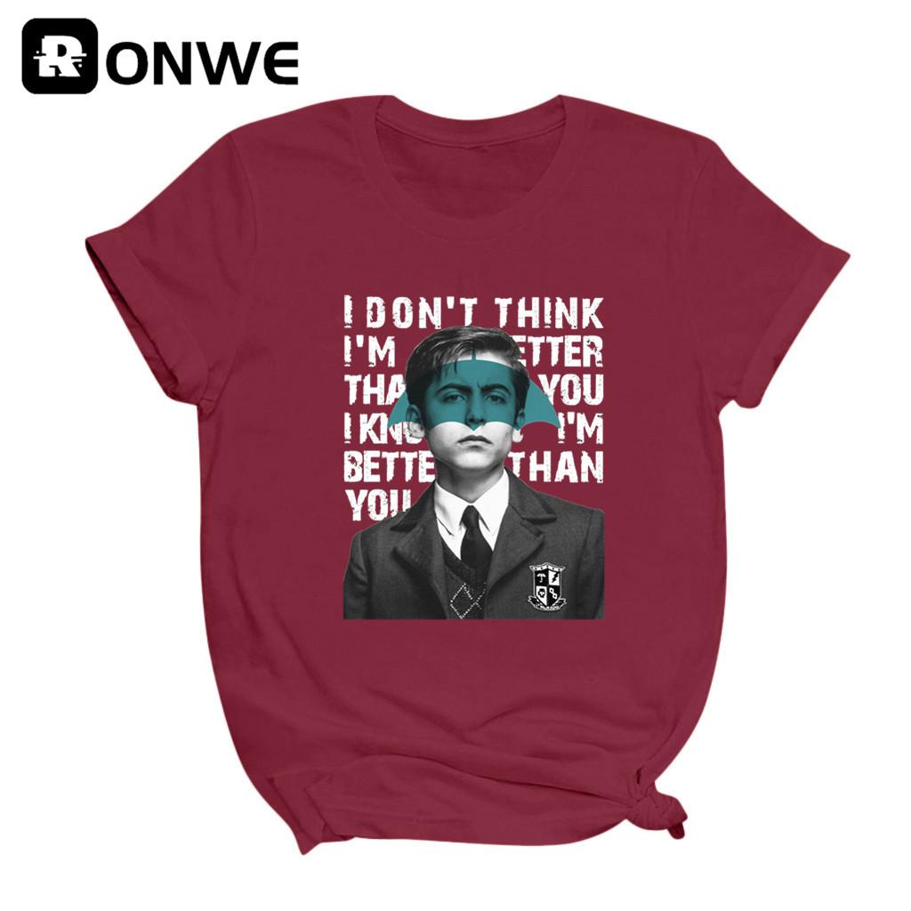 The Umbrella Academy Cha Cha Diego Vanya Luther Women T Shirts Gril Short Sleeve Casual Tops