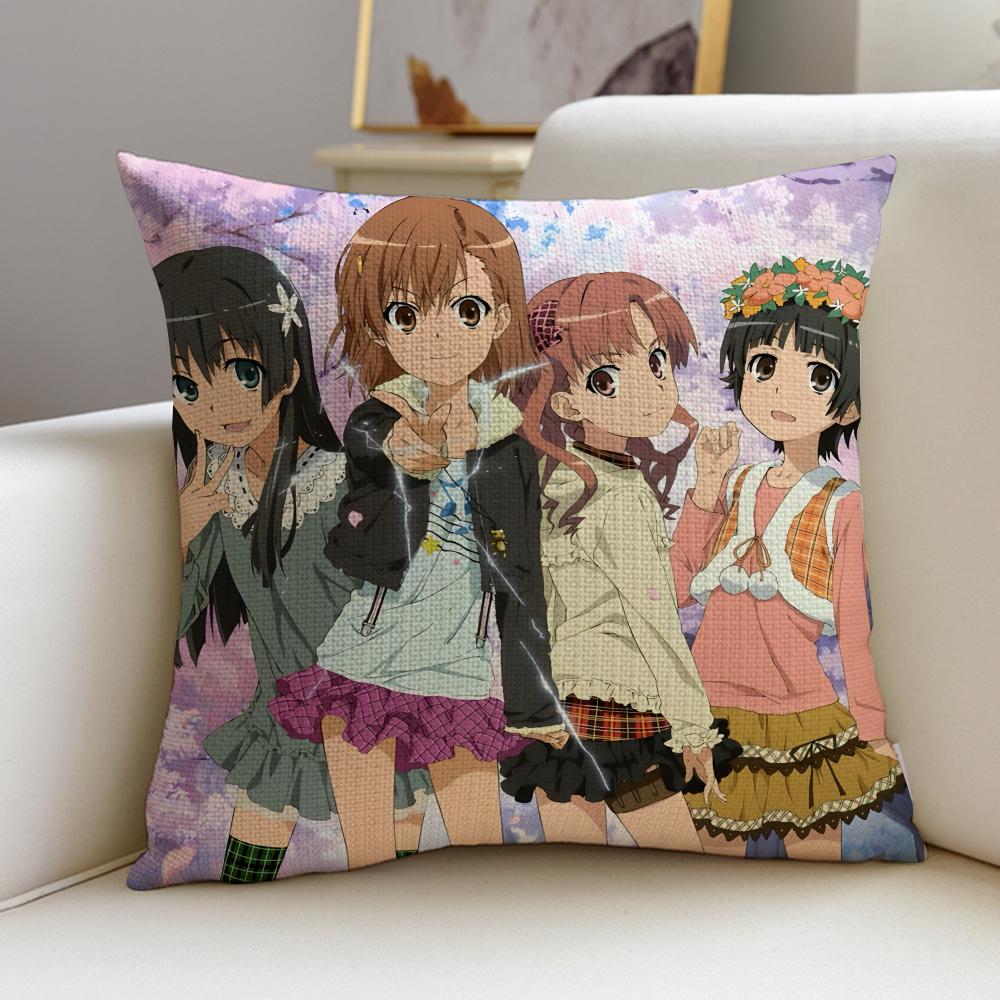 Certain Scientific RailgunS Cushion Cover Breathable and skinfriendly linen pillowcase square removable and washable cushion