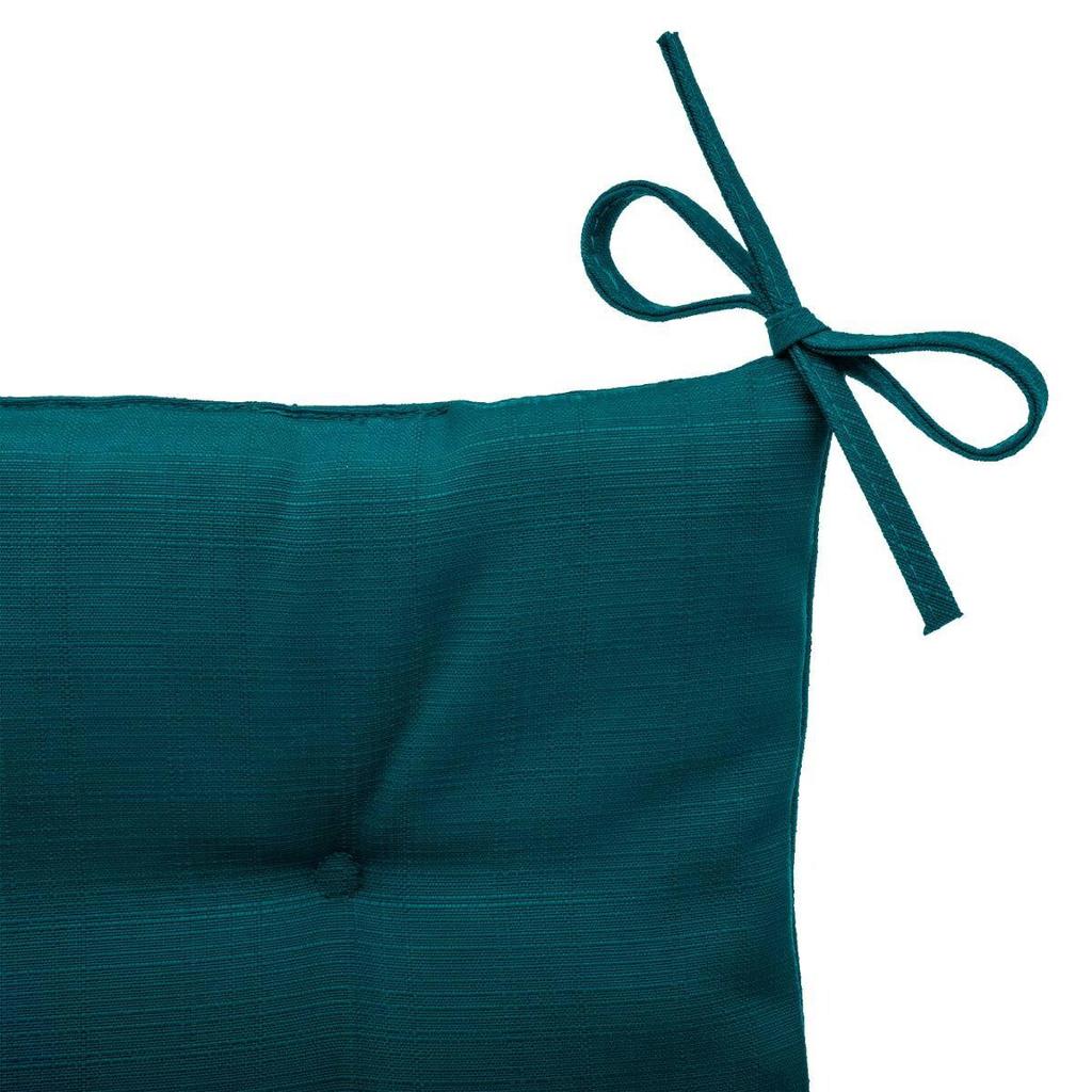 Gestepptes STUHLKISSEN für Garten/Terrasse 40x40cm meergrün