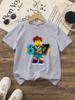 Cartoon Character 67 Digital Print Children's Short-Sleeved T-Shirt Boys/Girls, Suitable All Seasons Versatile Various Occasions