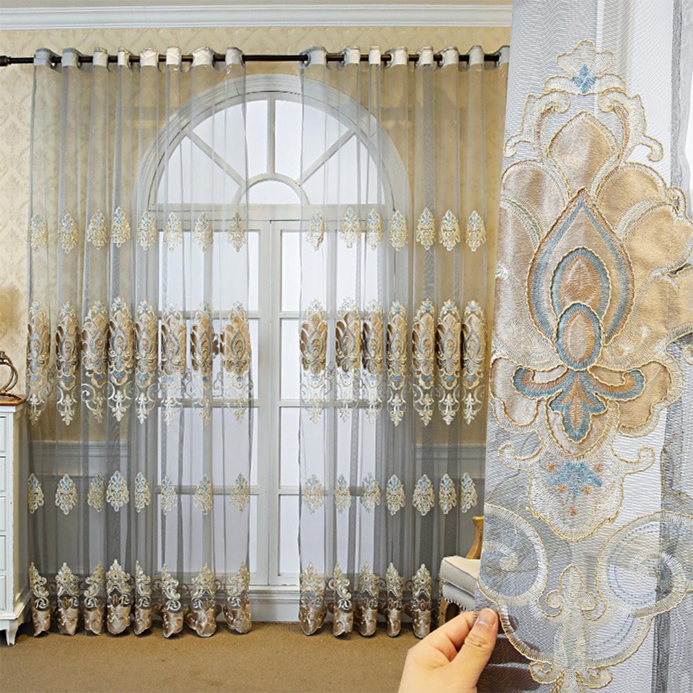 1PC Nuan Series 10-20% Blackout European Style Embroidered High-end Atmospheric Sheer Curtain for Living Room Bedroom Home Decor