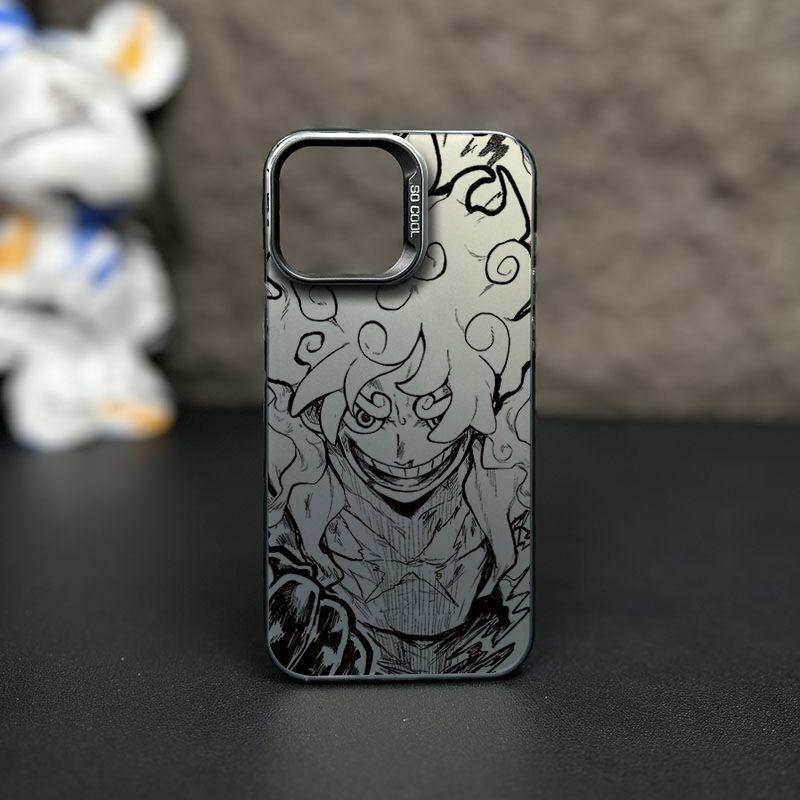 Sketch ONE PIECE metal button IMD for Apple 14promax mobile phone case iphone13/12/8 creative