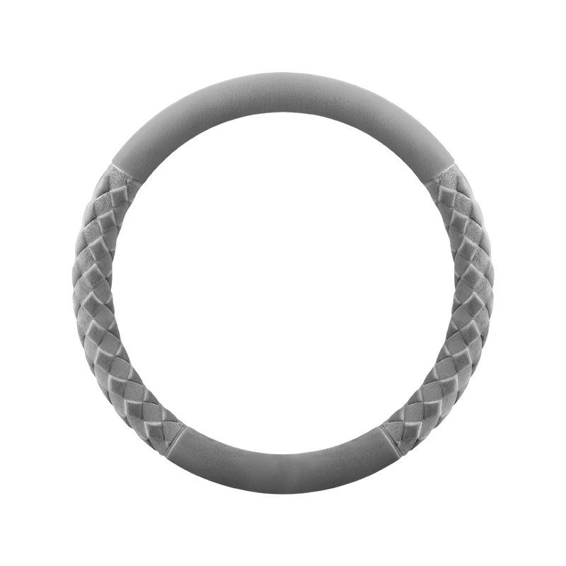 Plush Non-Slip Winter Steering Wheel Cover: Warm, High-End, Free Hand Stitching