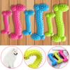 1Pc Large Small Puppy Dogs Toys Soft Rubber Bite-resistance Bone Shape Teeth Cleaning Chew Training Toys Pet Supplies 2 Sizes