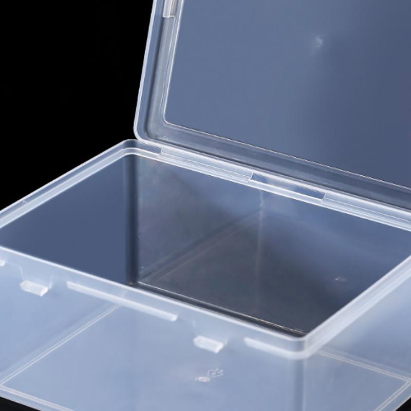 Nail Art Plastic Clear Double Buckle Storage Box Nail Rhinestone Brush Pen Buffer Grinding Files Organizer Container Case