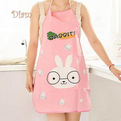 BH Women Cute Cartoon Waterproof Apron Kitchen Restaurant Cooking Bib Aprons Accessories