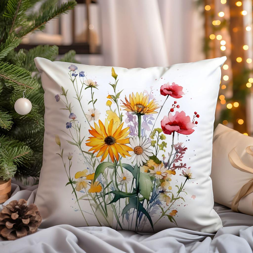 Amerikansk Växt- och Blomkuddfodral Hushåll Soffkudde Bil Balkong Kuddfodral Dekoration