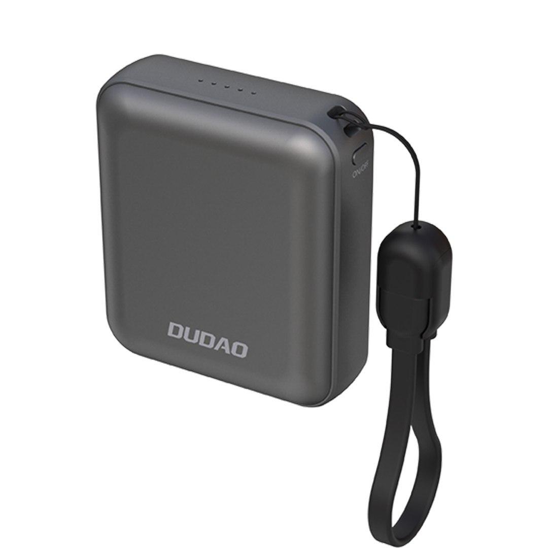 Dudao K22+ Ultra-Compact Power Bank 10000mAh 22.5W USB-C with Pendant/Cable - Grey - 10000 mAh
