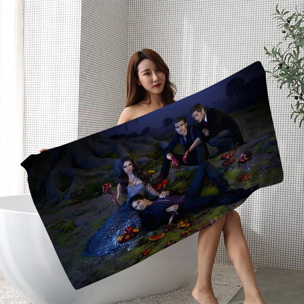 The Vampire Diaries Damon salvatore Towel Microfiber Beach Towel Absorbent Quick Yoga Swimming Resort Mountain Climbing Towel