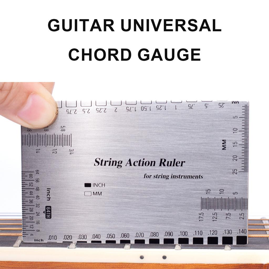 String Action Ruler Gauge Leveling Rulers Multi Instrument String Action Gauge for Guitarists and Instrument Technicians