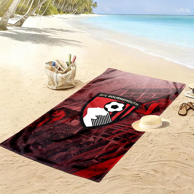 AFC Bournemouth Aufdruck Strandtuch, Großes Weiches Schnelltrocknendes Handtuch für Strand Camping Schwimmen