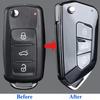 Înlocuire carcasă cheie auto tip flip modificată 202AD/L/H pentru VW Polo Tiguan Jetta Golf Skoda Seat capac cheie telecomandă flip ct2