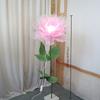 Man-made Large Yarn Flower Set with Lamp Living Room Floor Placement Garden Decoration Outdoor High Quality Artificial Flowers