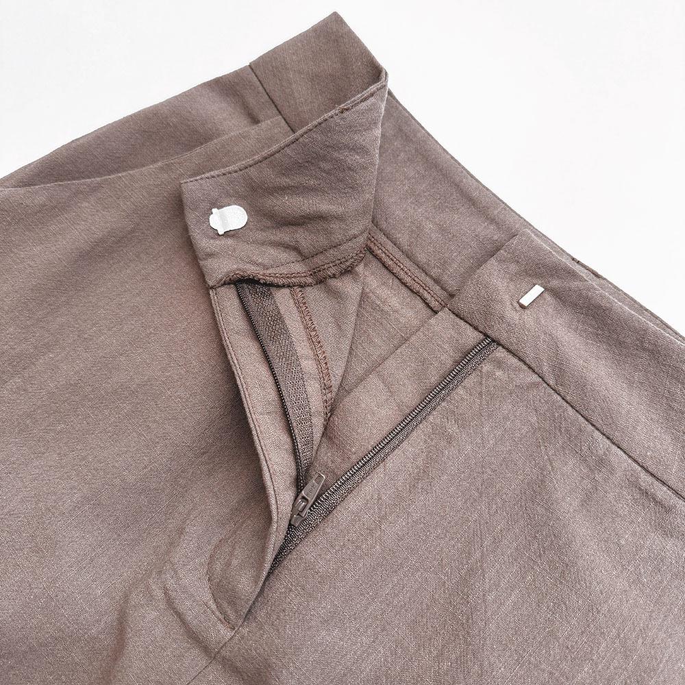 Mode Schlicht Sommer Berufstätige Damen Pendeln Reine Baumwolle Tasche Weste Langes Kleid Zweiteiliges Set Damenanzug