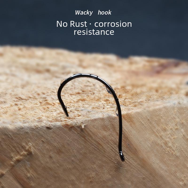 Loach Hook Lure Set: Inverted Thin Strip Fishing Hooks with Soft Worm Bait for Mandarin Fish & Perch - Bulk Pack