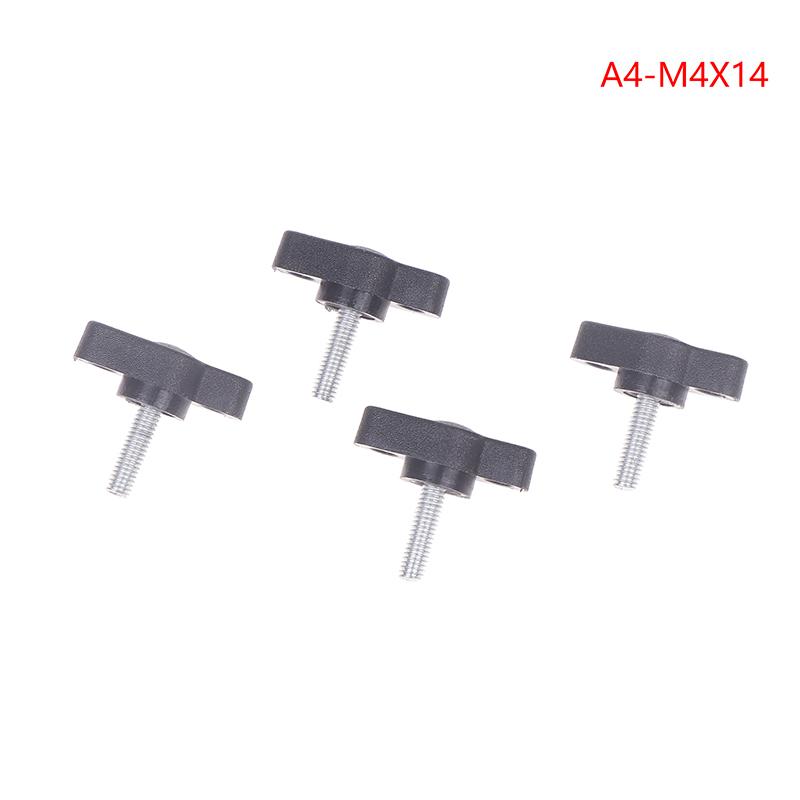 4Pcs 304 Stainless Steel Thumb Screws M4 Z-Shaped Handle Bolt Hand Knob Mechanically Adjustable Thumb Butterfly Wing Screws